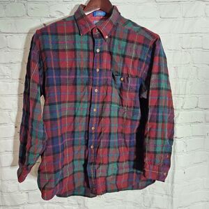 Vintage Pendleton LOBO Mens XL Wool Flannel Plaid Shirt USA Made *READ*